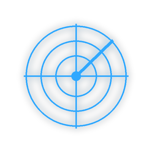 Radar and thermal detection icon